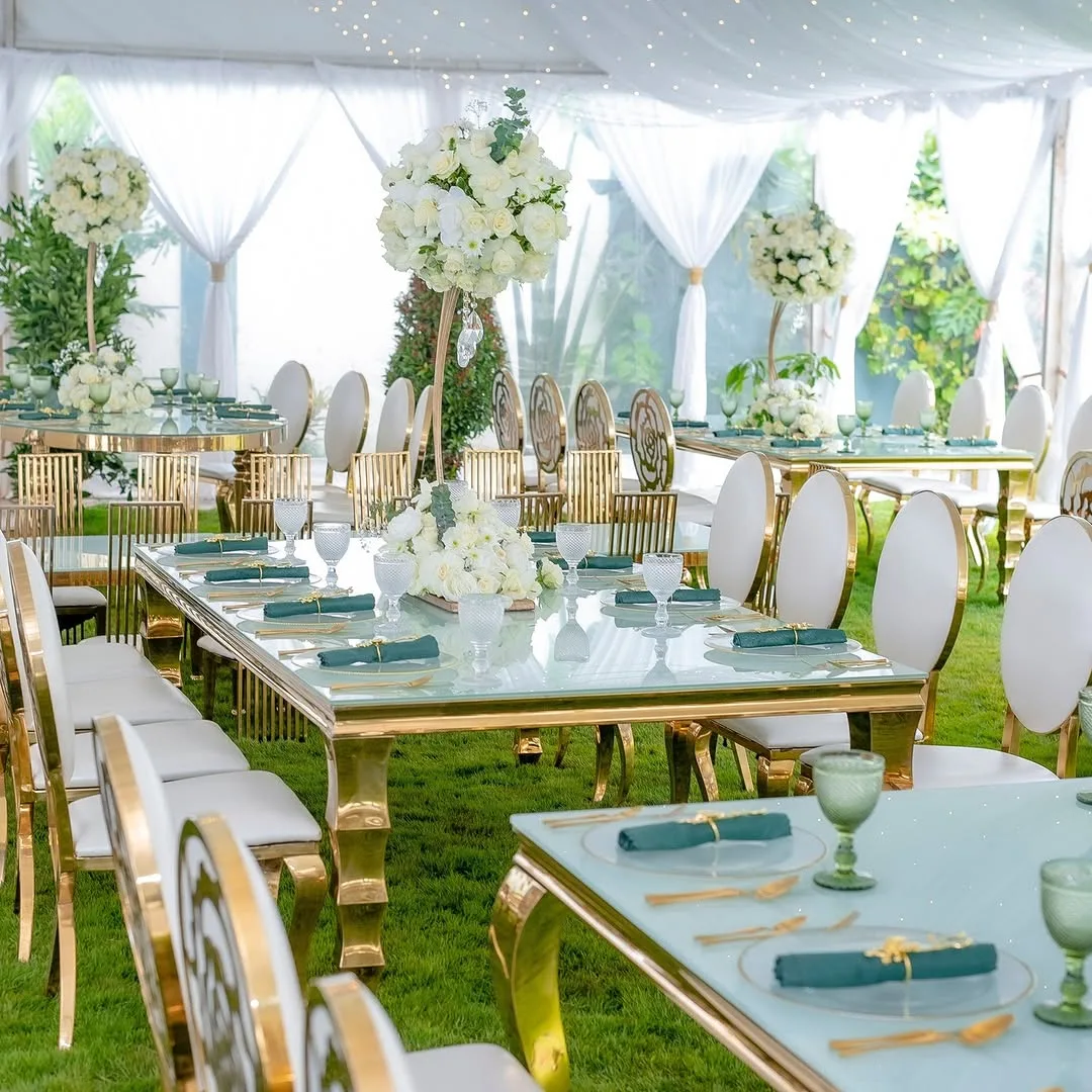 Classic Glass and Steel Tables styled for a Nairobi celebration &mdash; Sherehe Events - photo 5